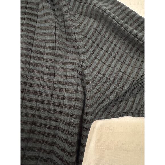 Pronto Uomo Black Knit Striped T-Shirt Men’s XL Elevated Basics Quiet Luxury 90s - Picture 10 of 11